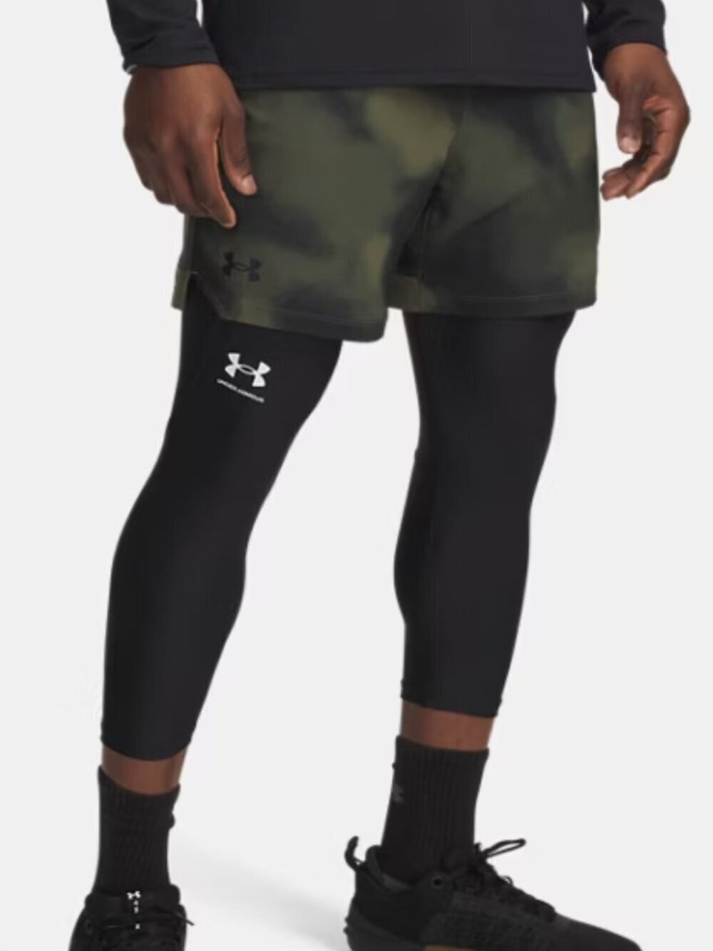 Under Armour Vanish Woven 6" Shorts Camo Green Black Lightweight-NWT